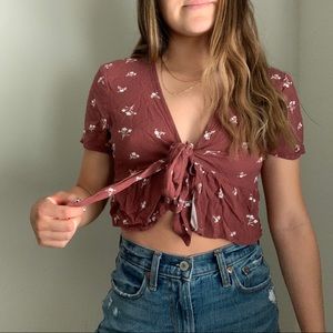 Tillys Floral Crop Top